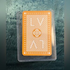 Louis Vuitton Playing Card Collectable, 9 of hearts in Orange